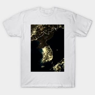 Korean Peninsula at night (C024/9385) T-Shirt